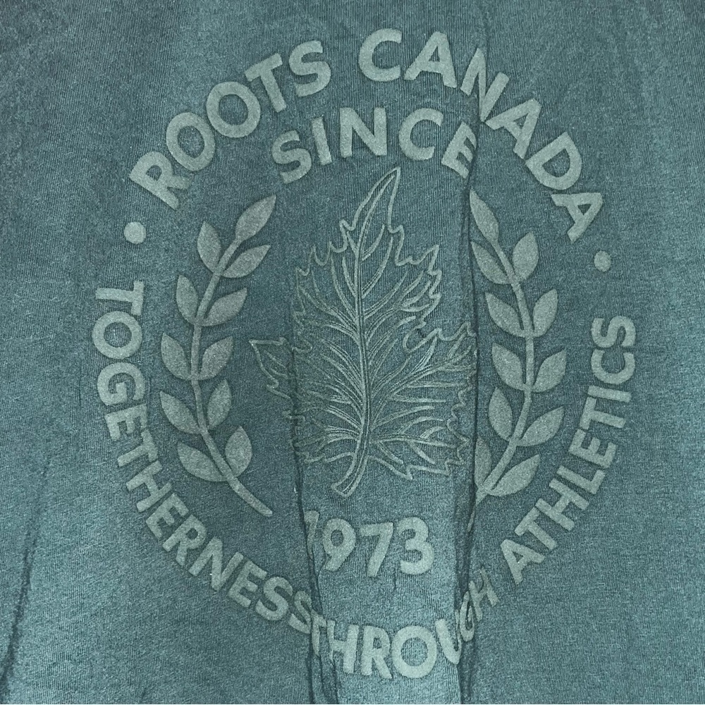 Roots Canada green L shirt - Picture 2 of 4